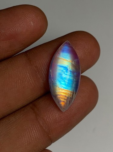 New Collection AAAAAAAA Quality Rainbow Moonstone Multi Fire Marquis Shape10x24M - Picture 6 of 20