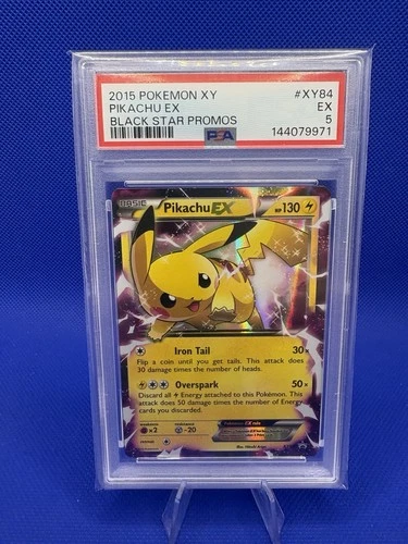 2015 POKEMON XY BLACK STAR PROMO #XY84 PIKACHU EX BLACK STAR PROMO PSA 5