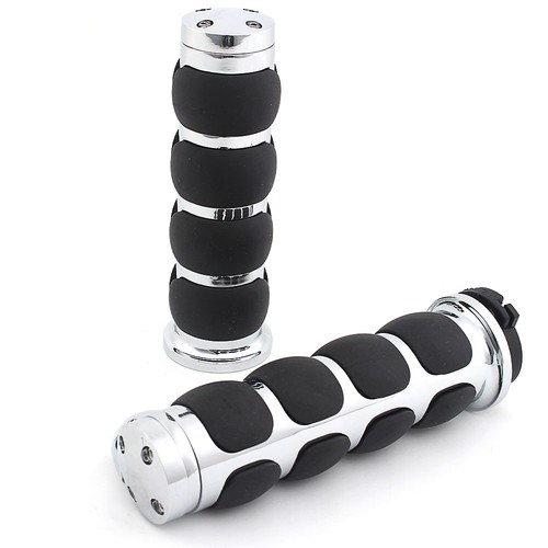 Motorcycle 1'' 26mm Handlebar Hand Grips For Harley Touring Road Glide Dyna XL - Foto 15 di 28
