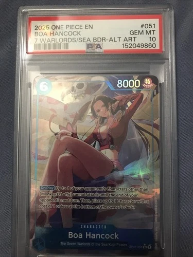 PSA 10 One Piece Boa Hancock OP07-051 Seven Warlords Alt Art