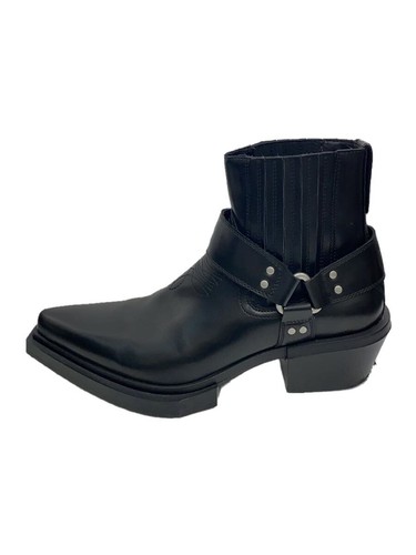 Zara Rustic Boots With Harness/Side Gore/Western Boots/26.5Cm/Blk/Leather// 7806
