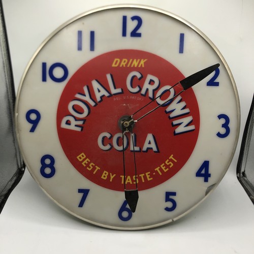 WERBUNG 14" ROYAL CROWN COLA RUNDE WANDUHR - TEILE ODER RESTAURATION - Bild 1 von 15