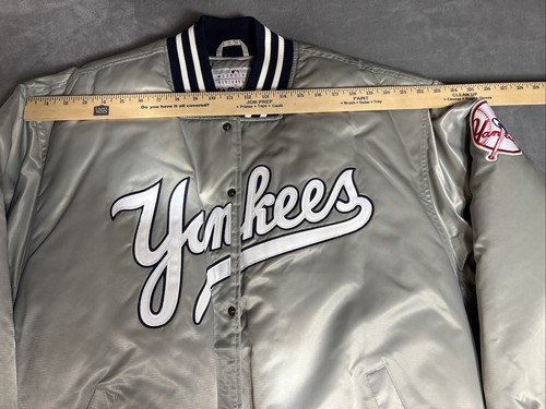 New Vintage 90s MLB NY Yankees majestic Satin Bomber baseball Jacket size XL - Picture 9 of 10