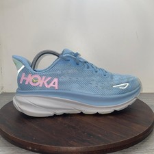 Hoka One One Clifton 9 Womens 10 Shoes Blue Sneaker 1127896 DNK Running Walking