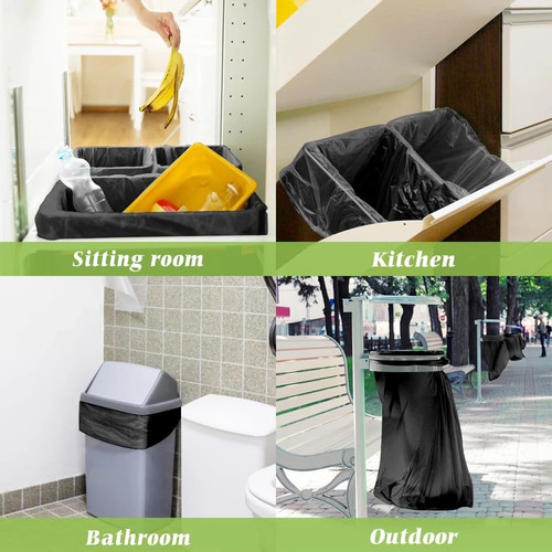 5 Gallonen schwarze Müllbeutel, 100 Stück, kleine Plastiktüten für Home Office Küche - Bild 5 von 7