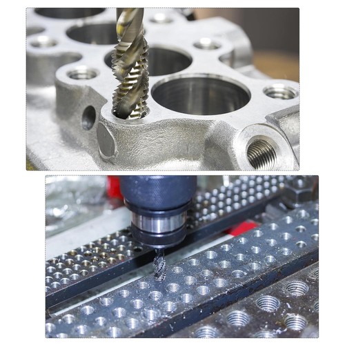 Grifo de rosca de flauta espiral uxcell M5 x 0,8, roscado de máquina métrica x 0,8 mm  - Imagen 7 de 7