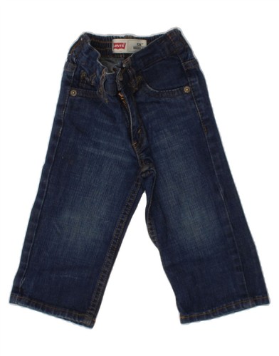 Pantalones de mezclilla rectos LEVI'S bebé niño 526 9-12 meses W8 L9 azul marino algodón G018