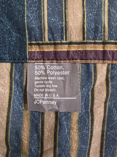 JC Penney Southwestern Curtain Panels (4) 43W x 42L Reversible Striped - Picture 5 of 7