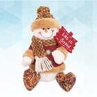  Snowman Decor Figurines Patterned Sitting Gift Xmas Party Tree Ornament