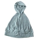 Baby Gap Gray Cable Hooded Poncho Sweater Girls Size 5
