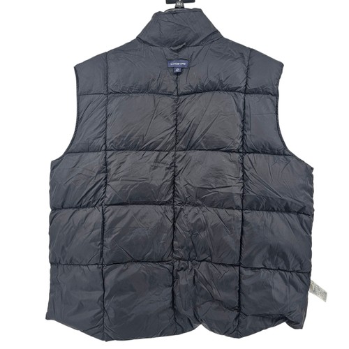 Lands End Puffer Vest Mens XXL 2XL Black Nylon Goose Down Feather Puffer Skiing - Picture 4 of 12