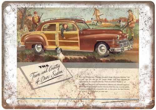 Blechschild Chrysler Oldtimer Autowerbung Retro Look AM5011 von 1946 - Bild 1 von 2