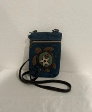 Chala Turtle Venture Cellphone Crossbody Bag Zip Top Purse RFID