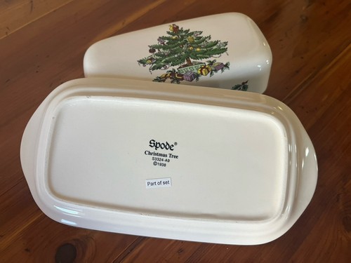 Spode Christmas Tree 3-teiliges Hostess Set Butterdose & 3" Salz & Pfefferstreuer - Bild 7 von 7