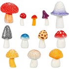  12 Pcs Mushroom Figurine Mini Mushrooms Miniature Garden Figurines Decorative