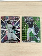 Luis Robert Two (2) Card Lot Panini Prize Fearless Mosaic Green White Sox