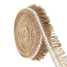 10 Yards 1.5 Inch Burlap Ribbon Jute Burlap Lace Craft Ribbon Rustic Ribbon