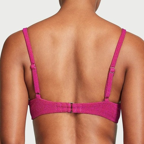 VS Swim Shimmer Icon Push-Up Top + Corbata Lateral Brasileña Bikini Parte Inferior Forever Pink - Imagen 3 de 8