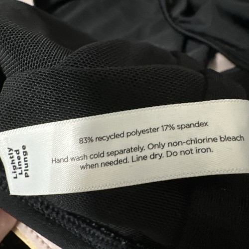 Lane Bryant Damen 42DDD Swim Top Schwarz Bikini Verstellbarer Träger Gefüttert Plunge - Bild 6 von 6