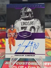 2019 Panini Plates & Patches Phillip Lindsay Auto /30 Denver Broncos