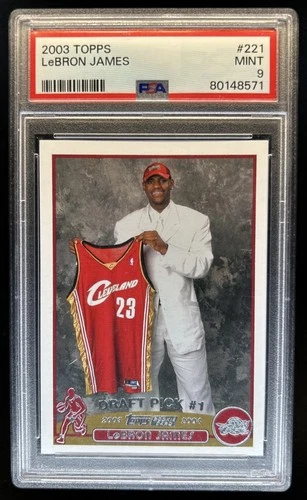 2003-04 Topps LeBron James Rookie RC #221 Cavaliers PSA 9