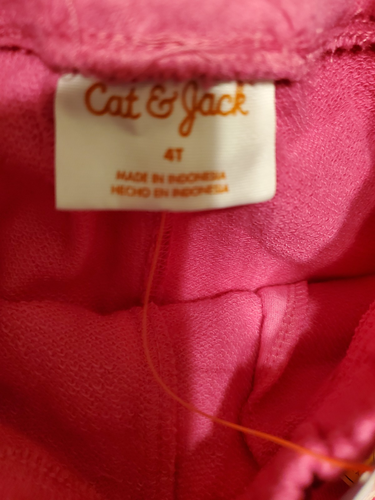 Cat & Jack Jogginghose mit Kordelzug flexible Taille dunkelrosa - Größe 4T - NEU mit Etikett - Bild 5 von 6