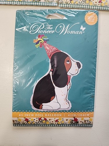 Pioneer Woman Birthday Party Decor Balloons Bassett Hound Dog Charlie Set Of 3 - Picture 2 of 4
