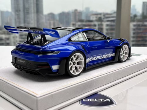 1/18 Henson & Heaven HH Model Porsche 911 992.1 Gt3 RS In San Marino Blue - Picture 4 of 12