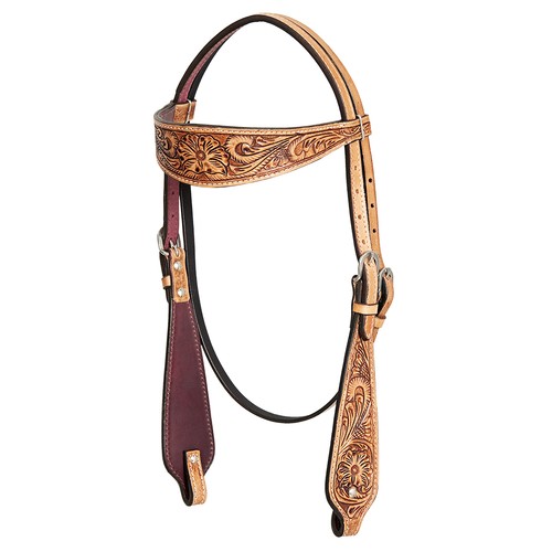 BH Hilason Western American Leather Horse Tack Set Tan - Picture 2 of 8