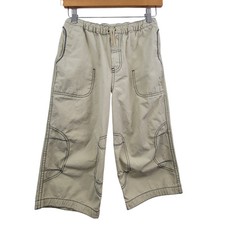 Hanna Andersson khaki Blue Stitch Bermuda Shorts Sz 150 12 W/Faint Stains