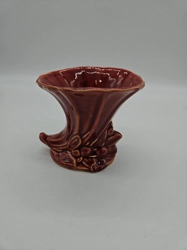 Vintage McCoy Cornucopia Vase 4 1/2"