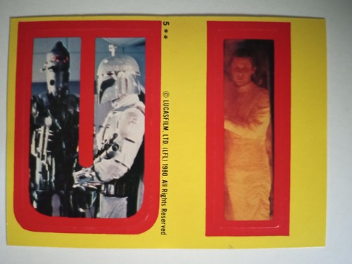 STAR WARS THE EMPIRE STRIKES BACK STICKERS #5 + 12 - Leia  1980 - Picture 2 of 5