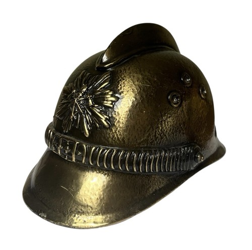 Vintage Messing Feuerwehrmann Helm/Hut Replik Briefbeschwerer schwer - Bild 1 von 7