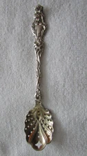 Lily Whiting Sterling Silver Pierced Bowl Olive Spoon or Sugar Sifter