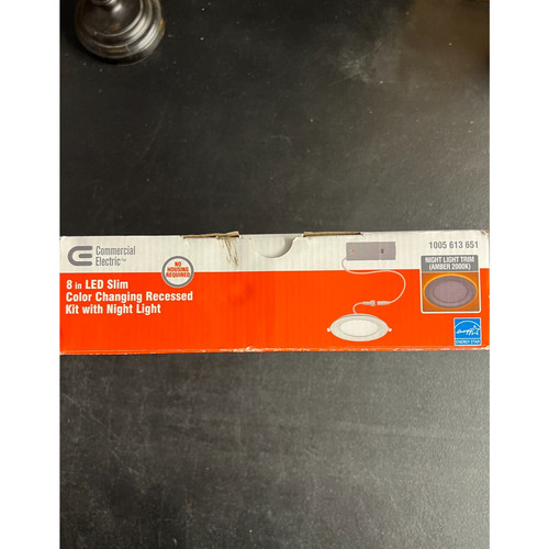 Commercial Electric 8in LED Recessed Light Trim Canless Adjustable CCT 1800LM - Picture 5 of 6