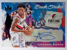 2022-23 PANINI COURT KINGS ANFERNEE SIMONS AUTO BRUSH STROKES BR-ASP #14/35