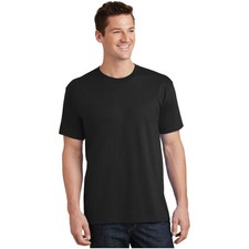 Port  Company  Tall Core Cotton Tee PC54T - Jet Black - Port  Company PC54T