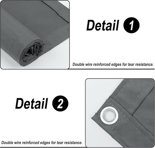Balcony Privacy Screen 75x600cm - UV Protection Windproof Waterproof Fence - Picture 3 of 6