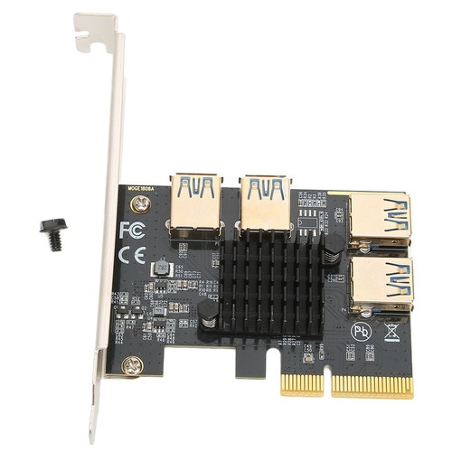 Pci‑E Riser Card Pci‑E X4 1 To 4 Pci Express 16X Slot Adapter Card Usb 3.0 DE