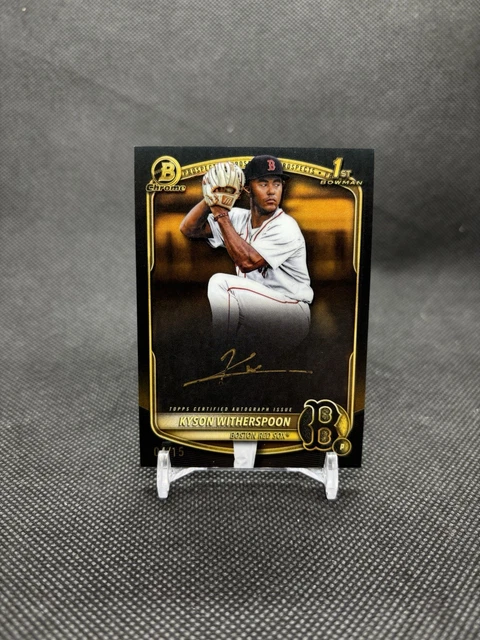 2025 Bowman Draft Kyson Witherspoon Chrome Auto Gold Ink 1st #/15 Red Sox