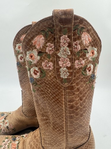 Cavender’s Damen-Westernstiefel Blumenstickerei eckige Zehenpartie Größe 7 B - Bild 4 von 9