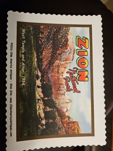 NUEVO VIEJO AMÉRICA Antigüedades PARQUE NACIONAL ZION SET 5 Edredón Pared Colgante Kit Bloque - Imagen 2 de 5