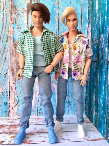 BQ-CALAY - Sommer Baumwollhemd für 12" 1/6 Scale Ken Puppen - mehrere Varianten - Bild 3 von 36