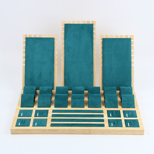 Jewellery Storage Tray Necklace Display Stand Grey Wooden Conter top Organiser ^ - Picture 8 of 17