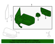 New Genuine Nissan Mirror Assy-Outside Lh OE 963029FV2B