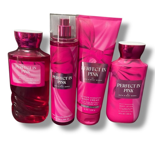 Bath & Body Works Perfect in Pink Body Care crema nebulizzante lozione lavaggio regalo lotto di 4 - Foto 3 di 12