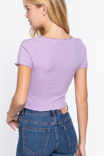 Short Slv Variegated Rib Cardigan - Bild 4 von 5