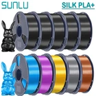 SUNLU 5KG/10KG SILK PLA+ 3D Printer Filament 1.75mm PLA+ SILK 1KG/Roll Glossy