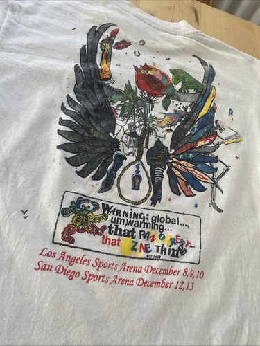 T-shirt vintage Grateful Dead taglia L molto rara inverno 93 Los Angeles San Diego - Foto 10 di 24