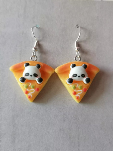 Panda Collection Earrings Silver Plated Hooks - Picture 7 of 11